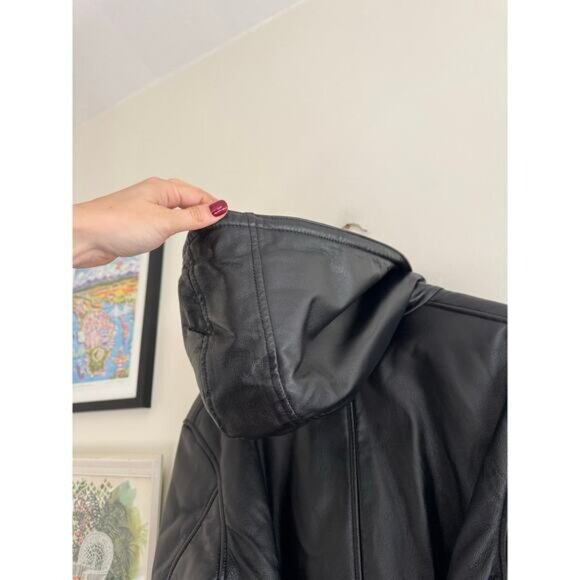 WILSON'S LEATHER Genevieve Faux Fur Belted Trench Jacket Size Large - Picture 10 of 10